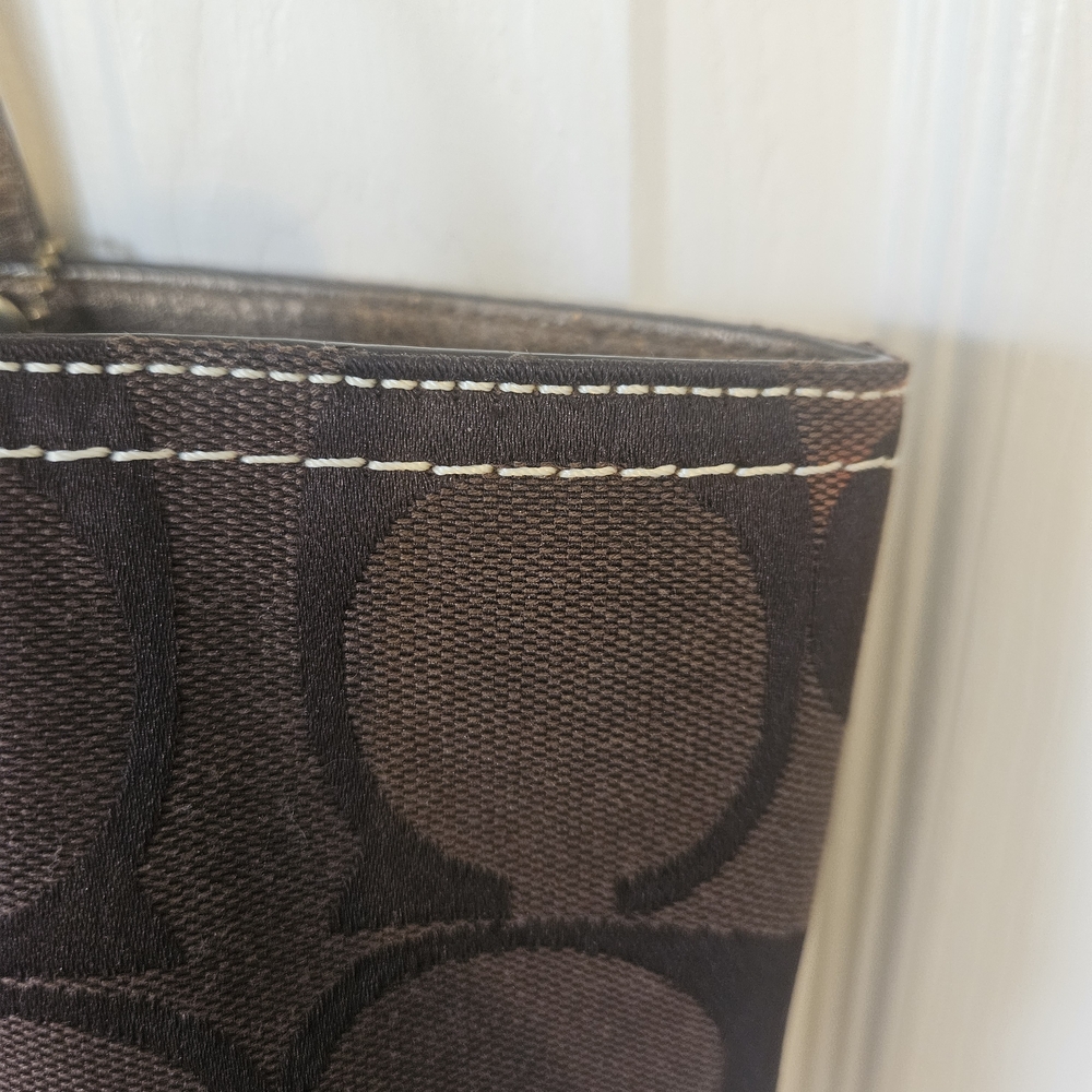 Coach Brown and Gold Tote Bag - Picture 10 of 14